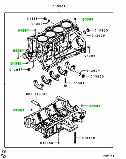 OEM Mitsubishi Cylinder Block Dowel Pin (Evo X)