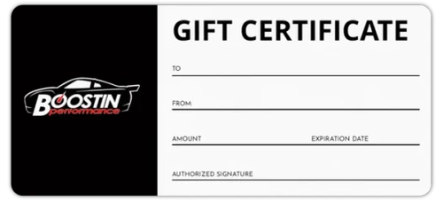 Front of Gift Certificate