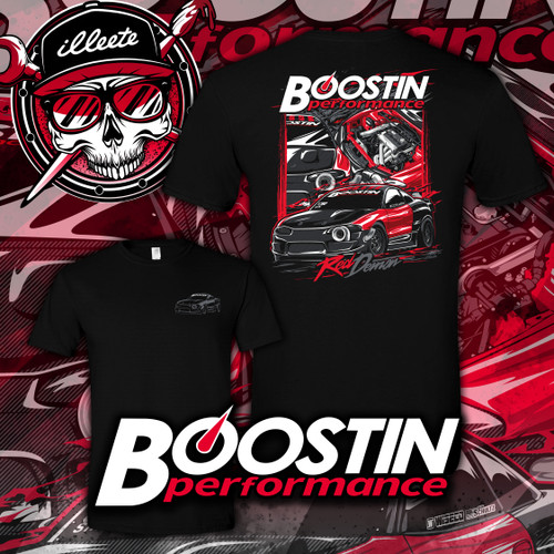 Boostin Performance Red Demon V2 T-Shirt (Double sided - Black)