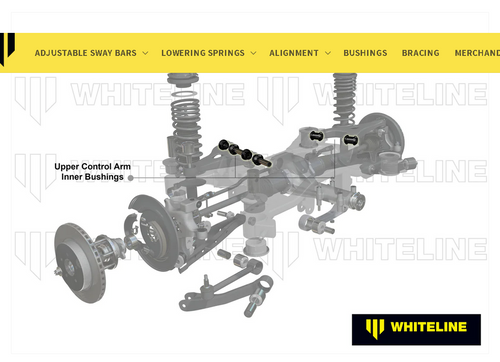 Whiteline Rear Upper Inner Control Arm Bushing Kit (Evo 8/9)