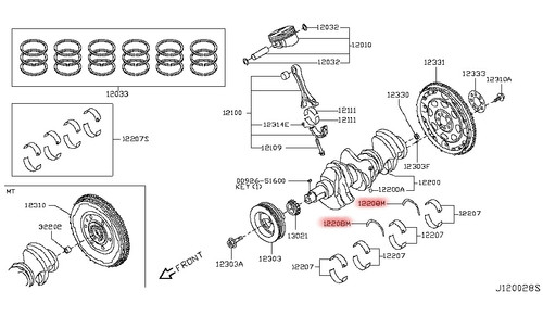 OEM Nissan Crankshaft Thrust Washer (R35 GT-R)
