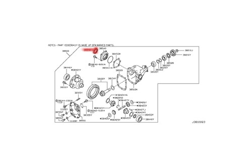 OEM Nissan Front Differential Oil Side Bearing Retainer (R35 GT-R)