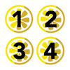 8" Floor Decals – Waiting Numbers – Lemon Tree
