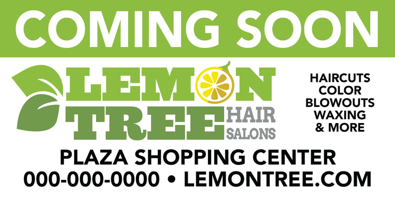 8'x3' Outdoor Banner – COMING SOON – Lemon Tree
