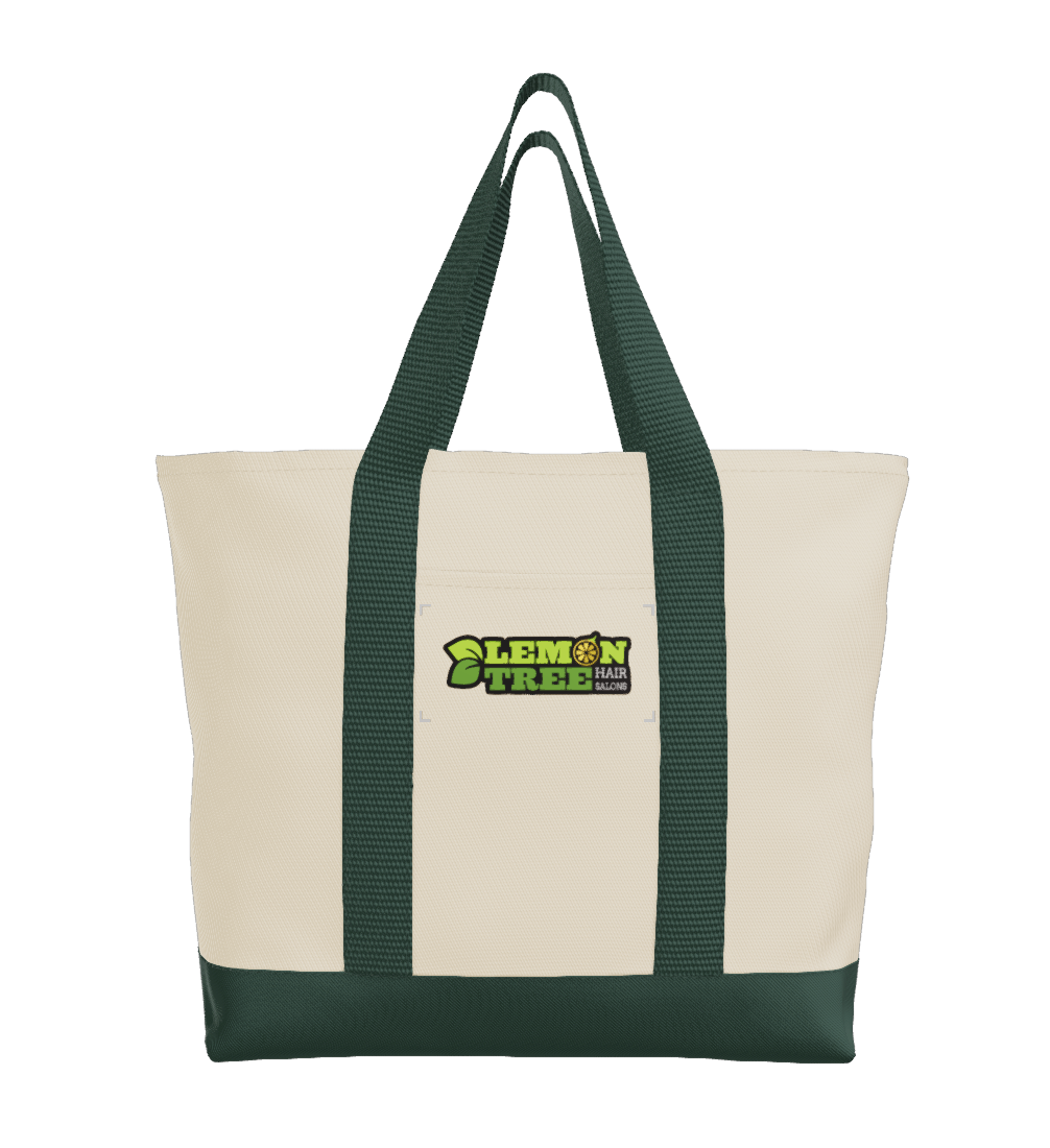 Lemon Tree Two-Tone Shopping Tote Bag