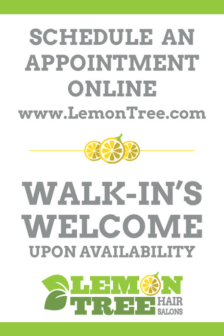 24"x36" Window Sign – Walk-In's Welcome – Lemon Tree