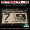 Reproduced NSW Registration Rego Label 1987