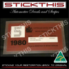 Reproduced ACT Registration Label 1980 - 1981