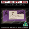 Reproduced ACT Registration Label 2000 - 2017