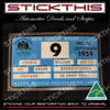 Reproduced NSW Registration Rego Label 1957-1960