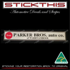 Parker Bros auto co of Warrnambool VIC - Dealership Dealer Decal Sticker