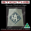 RAC VIC Window Decal