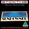 Sundowner Escort Rear Tailgate Door Logo - Light Blue, Blue