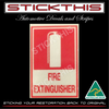 Fire Extinguisher Decal 75mm x 50mm (Reflective)