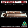 HZ HX DY1 Sandman Digital Printed Stripe and Logo Decal Stickers