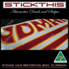 HZ HOLDEN DY3 MID RED SANDMAN PANELVAN DECAL AND STRIPE DIGITAL PRINTED KIT