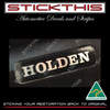 Horn Steering Wheel Insert Badge. HQ-WB and LH-UC - HOLDEN - Black Background