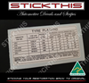 Tyre Placard HJ (late) 9941013 - Ute or Panelvan XX7 Sandman 6 cyl.
