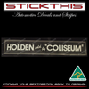 Holden Sold By Coliseum (white on clear) - Ballarat VIC