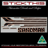 HX HZ DY1 SCREENPRINTED SANDMAN PANELVAN DECALS AND STRIPES STICKER KIT