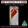 HZ Dark Red Screenprinted Sandman Panelvan and Ute Decal and Stripe Sticker Kit