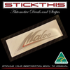 Maloo Body Guard or Tailgate Decal, HSV VN VG VP VR VS, White/Red/Silver