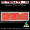 Vehicle Emission Control & SRS Decal KR - VT VX V2 Export V8 LS1 Chevrolet Caprice, Lumina, Omega, Pontiac