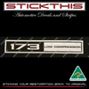 Rocker Cover Decal 173 Low Compression - HQ and LH
