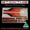 Chrysler CL Valiant Drifter Ute Stripes - Orange, Red, Black