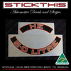 Air Cleaner Decal Kit Red - HZ V8 - HZ 5.0 Litre