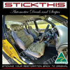 VS GTS-R - Cloth Seat Door Trim Material Interior GTSR grey HSV GTS Yellow Stitch Patern Reproduction Taxi Yellow VR Commodore Tri Spoke Carby Spoiler Wing 