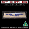 Rural Motors Orange NSW - Dealership Decal