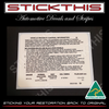 Holden Emission Decal 92021085 GI - VH VK SS Group A 5.0 Litre Including HDT