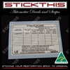 Tyre Placard - Holden VL Sedan 15x6 Steel Wheels Decal 92030117 LE