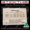 Tyre Placard - Holden VL Sedan 14" or 15" or Wagon 15" Steel Wheels Decal 92031706 LK