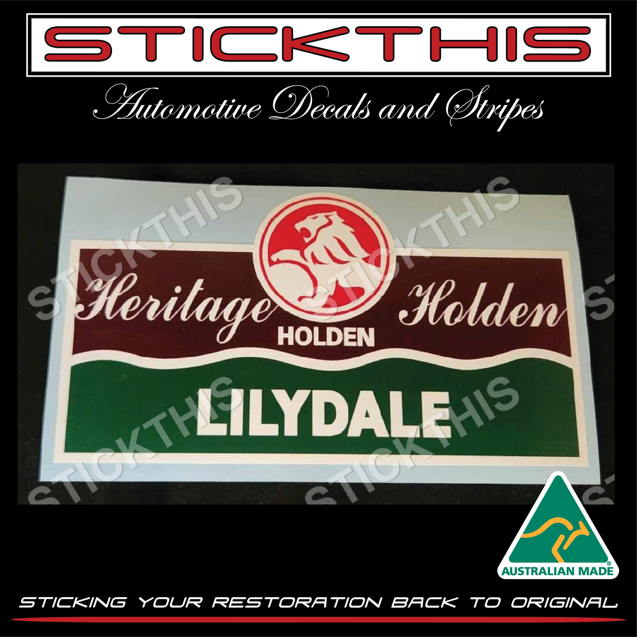 Heritage Holden Lilydale VIC Dealership Dealer Decal Sticker