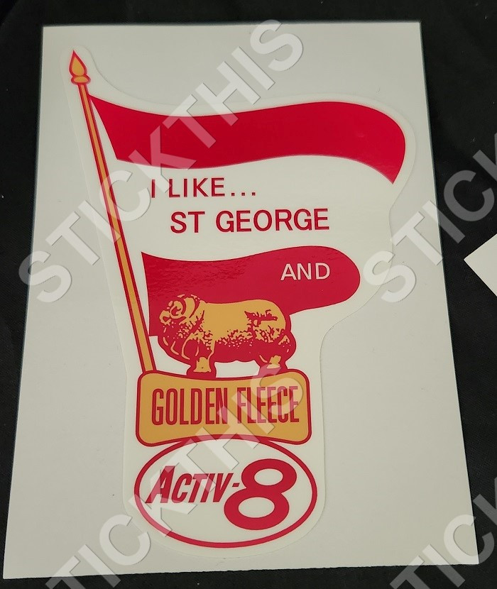 Golden Fleece Activ8, Rugby NRL - I Like ST George Sticker - STICKTHIS ...