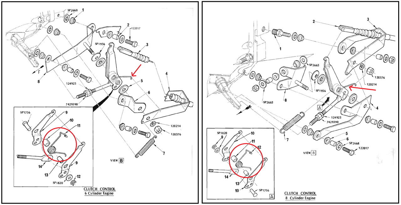 HX and early HZ Manual Clutch Pedal Linkage Spring STICKTHIS