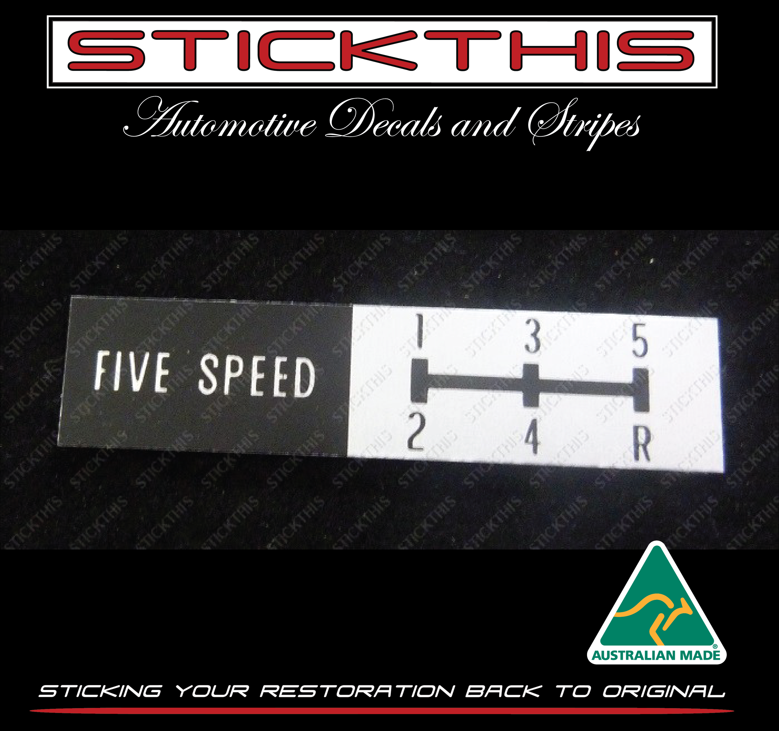 Shift Pattern Insert Console HQ HJ LH LX - 5 Speed - STICKTHIS ...