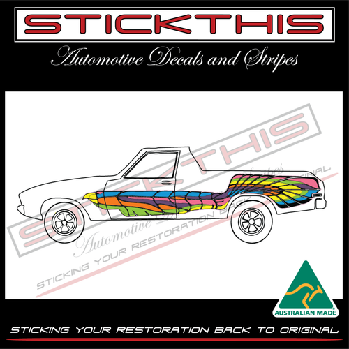  Holden Super Chicken HQ Panelvan/Ute Stripes Decals