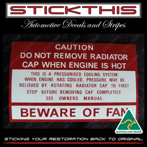 Fan Beware Decal - HZ VB and LX