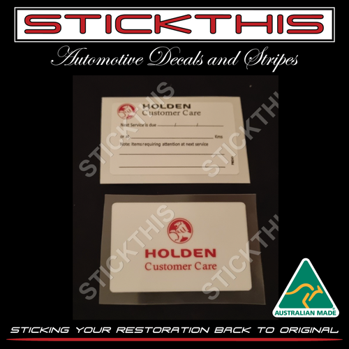 Customer Care Service Lube Decal 90's onwards - Engine Label