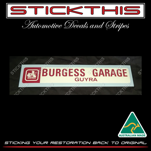 Burgess Garage Guyra NSW - 70's/80's Style 1