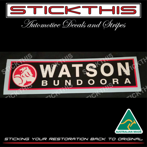 Watson Holden Bundoora VIC - Dealership Dealer Decal Sticker