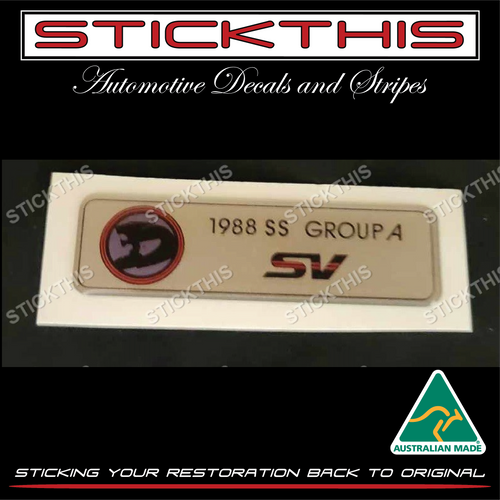 VL Group A Walkinshaw SS Glovebox Badge (no number)