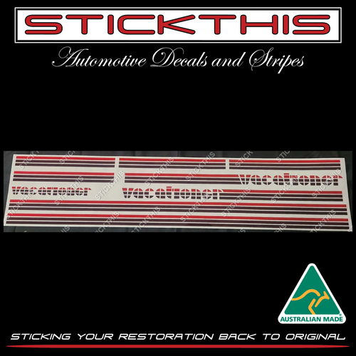 VH and VK (early) Vacationer Complete Stripe Kit - Red to Brown Fade