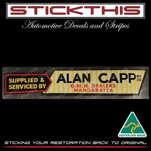 Alan Capp Supplied & Serviced By GMH Wangaratta VIC