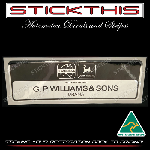 G P Williams and Sons Urana Chamberlain John Deere NSW