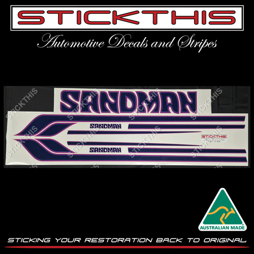 HX HOLDEN DX5 SANDMAN PANELVAN DECAL AND STRIPE DIGITAL PRINTED KIT