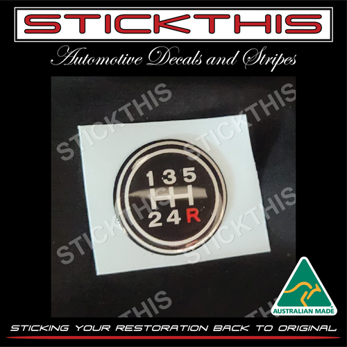 Datsun 240z 260z 280z Manual Shift Knob Pattern - 5 Speed with Red "R"